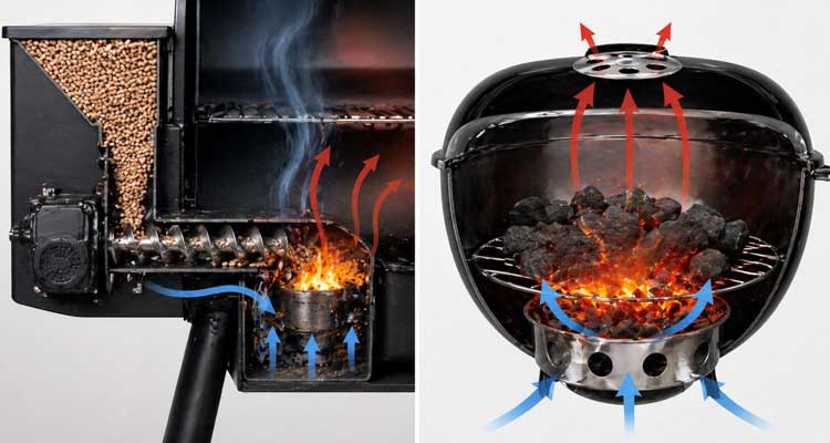 Pellet grill versus charcoal grill mechanics Pellet grill versus charcoal grill mechanics